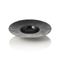 Pasta Plate Set, Ø 24 cm, Set of 3, Porcelain, Kuro