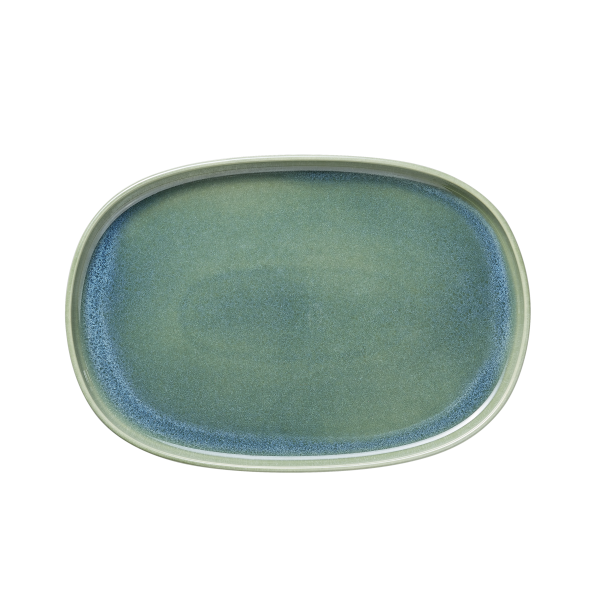 Platte Set, 33 × 23 cm, 4er-Set, Steinzeug, One Myrtle Green