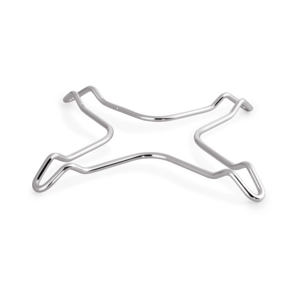 Flame Reducer, 25.5 × 25.5 cm, Chrome plated