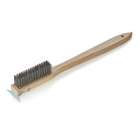 Cleaning Brush With Scraper, 50.3 cm, Wood