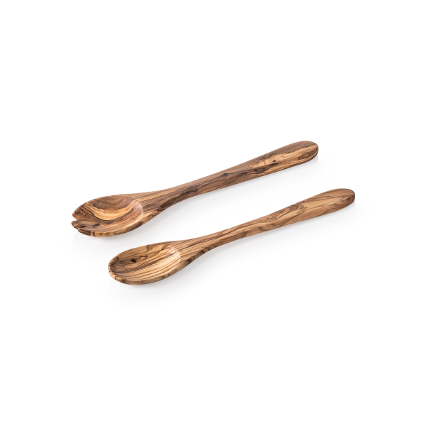 Salad Servers Set, Olive wood, Olive