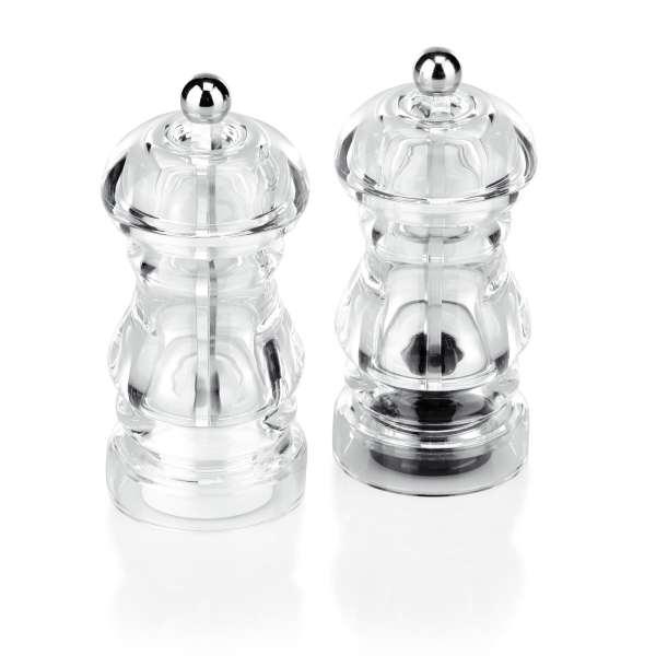 Salt/Pepper Mill Set, Ø 5.5 cm, Acrylic