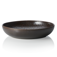Bowl, 3 L, Stoneware, One Metallic Brown