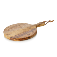 Serving Board With Handle, Ø 25 cm, Olive wood, Olive