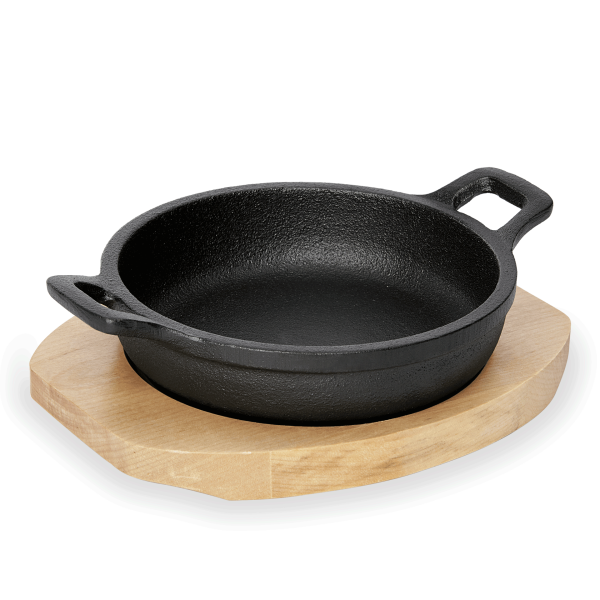 Serving Pan, 14.4 cm, Wood, Iron Dining