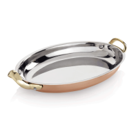 Serving Pan, 35 × 22 cm, Chrome nickel steel, Amber