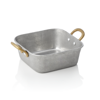 Serving Pan, 14 × 14 cm, Chrome nickel steel, Vintage