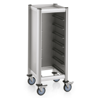 Tray Trolley Single, 51.5 × 47.5 cm, Aluminium, Mensa