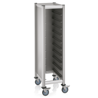 Tray Trolley Single GN 1/1, Aluminium, Mensa