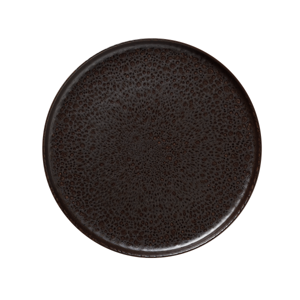 Plate Set, Ø 33 cm, Set of 4, Stoneware, One Metallic Brown