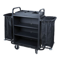 Housekeeping Trolley Black – Medium Standard, Foldable