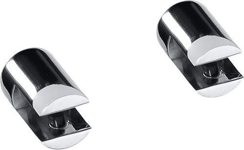 Glass shelf holder Modern & Edge, pair, 8mm, Brass, Chrome