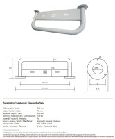 Grab bar, 500 mm, with shelf, without cover, white, Steel, Comaxit, Help
