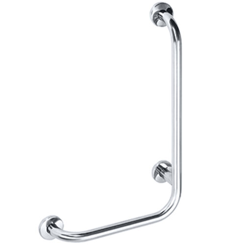 Grab bar, 680 mm, L-shape, right, with cover, stainless steel, matt, Help