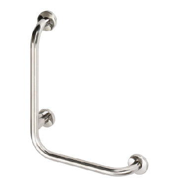 Winkelgriff, 680 mm, links, mit Abdeckung, Edelstahl, matt, Gebürstet, Help