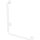 Winkelgriff, 680 mm, links, ohne Abdeckung, weiß, Stahl, Comaxit, Help