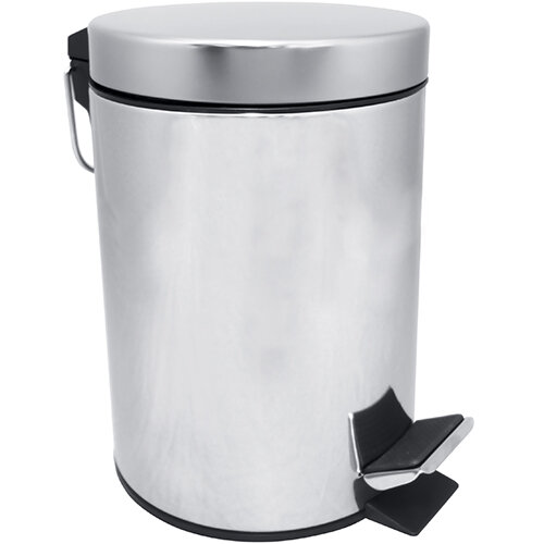 Abfalleimer 5 l, Edelstahl, Poliert