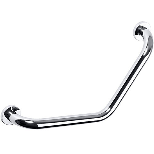 Grab bar, angular 135°, stainless steel, polished, Silver