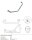 Grab bar, angular 135°, stainless steel, polished, Silver