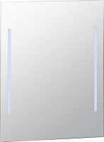 Spiegel mit LED-Seitenbeleuchtung, 600 x 800 mm, Glas,...
