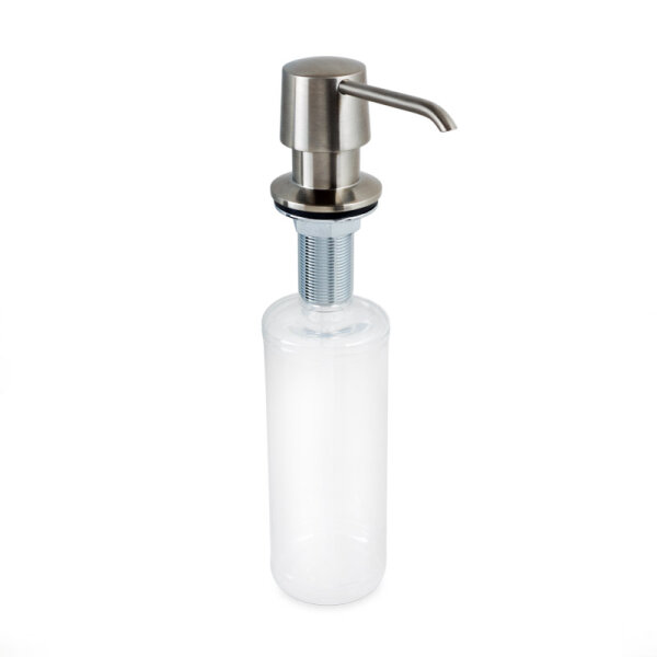 Einbauspender für Seife und Spülmittel, 300 ml, Edelstahl/Kunststoff, matt