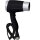 Hair dryer, 1400W, without holder, coiled cord, black, Plastic, Polished