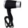 Hair dryer, 1400W, without holder, coiled cord, black, Plastic, Polished
