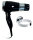 Haartrockner, 1400W, mit Halter, Spiralkabel, schwarz, Kunststoff, Poliert