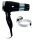 Haartrockner, 1400W, mit Halter, Spiralkabel, schwarz, Kunststoff, Poliert
