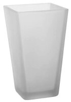 Spare bowl for WC brush, Frosted Glass, 9.6 x 9.6 x 15 cm