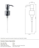 Ersatzpumpe zu dem Spender Oval, Messing, Chrom