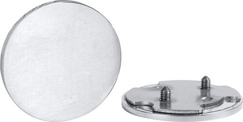 Abdeckplatte zum Kleben auf Glas, Messing, Chrom, Silber