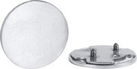 Abdeckplatte zum Kleben auf Glas, Messing, Chrom, Silber