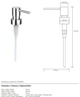 Pumpe, Komplett 500 ml, Edelstahl, Gebürstet, Silber