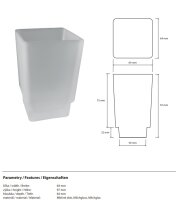 Spare glass for toothbrush holder