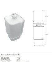 Ersatzglas für Seifenspender, 250 ml, Glas Matt