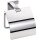 Toilettenpapierhalter, mit Deckel, Messing, Chrom, Square, Silber