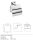 Toilettenpapierhalter, mit Deckel, Messing, Chrom, Square, Silber