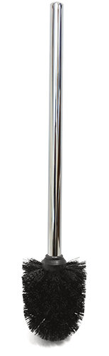Spare toilet brush with handle for 102413012, 118413011, black, Plastic, Chrome