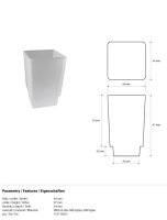 Spare cup for toothbrush holder, Frosted Glass, 6.4 x 6.4 x 9.7 cm