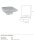Spare glass soap dish, Frosted Glass, 10.2 x 10.2 x 4.2 cm