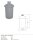 Ersatzflasche, Glas, Matt