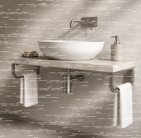Washbasin console (pair), 300 mm, max load 30 kg, white, Steel, Painted