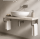 Washbasin console (pair), 300 mm, max load 30 kg, white, Steel, Painted