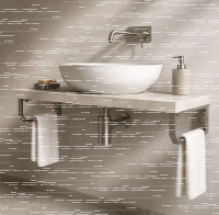 Washbasin console (pair), 400 mm, max load 50 kg, white, Steel, Painted
