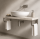 Washbasin console (pair), 450 mm, max load 50 kg, white, Steel, Painted