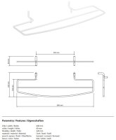 Handtuchhalter für Heizkörper 600 mm, weiß, Stahl, Comaxit, Universal