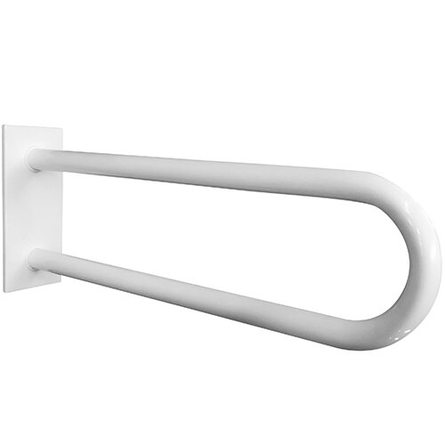 Haltegriff, 750 mm, U-Form, mit Abdeckung, weiß, Stahl, Comaxit, Help