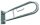 Grab bar, 600 mm, U-shape, with TP holder, folding, with cover, stainless steel