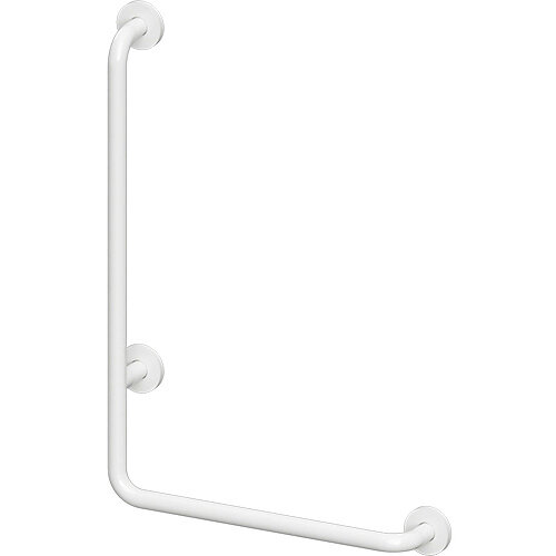 Winkelgriff, 890 mm, links, mit Abdeckung, weiß, Stahl, Comaxit, Help